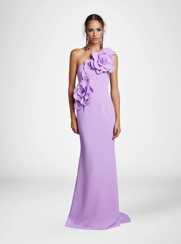Frascara one shoulder 4615 gown lavender