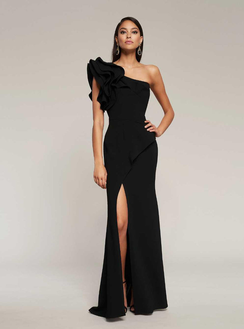 One shoulder with ruffle frascara 4023