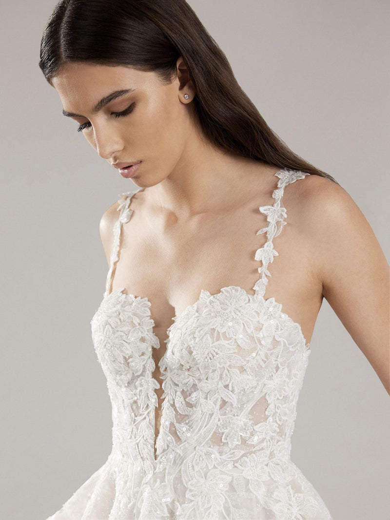 Pronovias IMRE A-line wedding dress with a square back