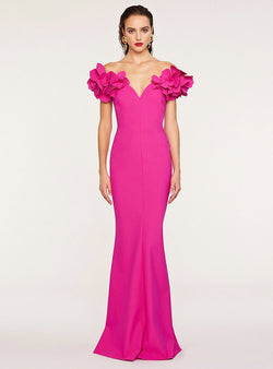 OFF-THE-SHOULDER JERSEY GOWN 4226