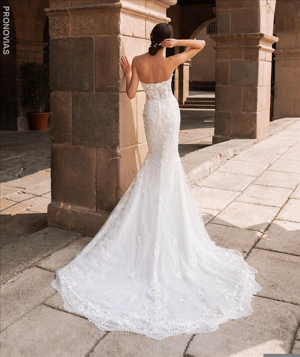 Pronovias AETHRA Wedding dress with mermaid  sweetheart neckline and open back
