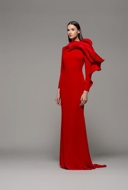 Olimpia Isabel Sanchis Red Casar Dress Mother of the bride