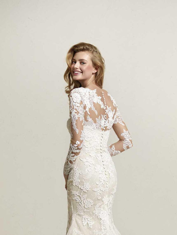 PRONOVIAS DRIATE BOLERO OFF WHITE CHANTILLY LACE JACKET