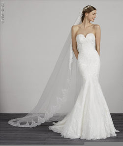 Pronovias MAIKA lace straplass coset sample sale