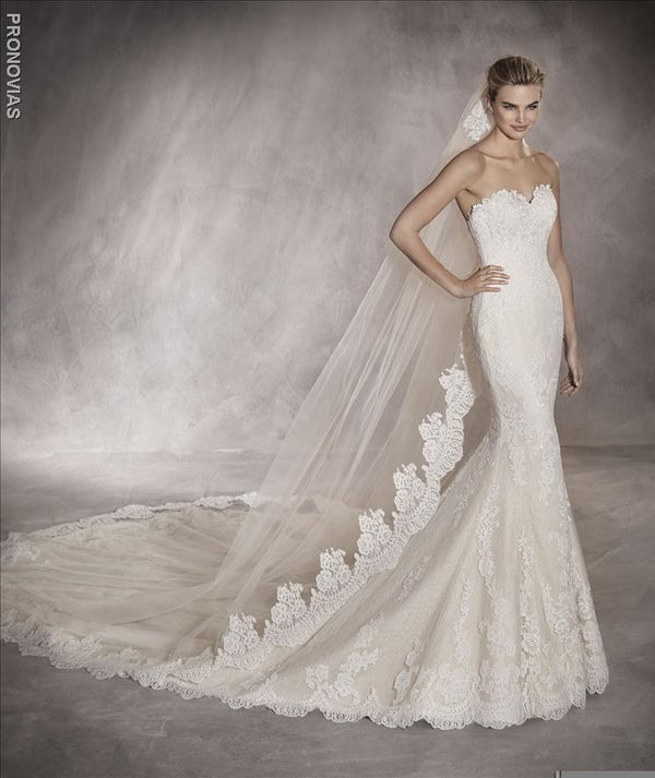 pronovias princia Wedding dress with sweetheart neckline and open back