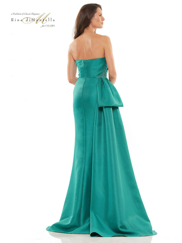 Rina Di Montella RD2750 Satin Emerald Mother of bride