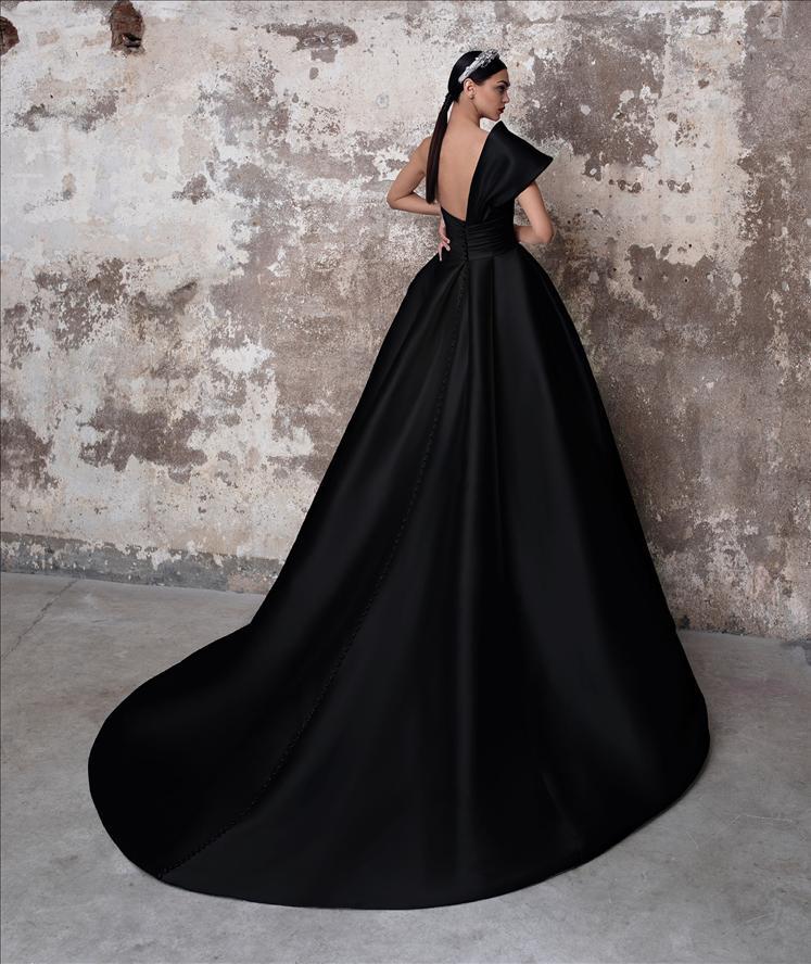  dress with princess cut, asymmetrical neckline one shoulder